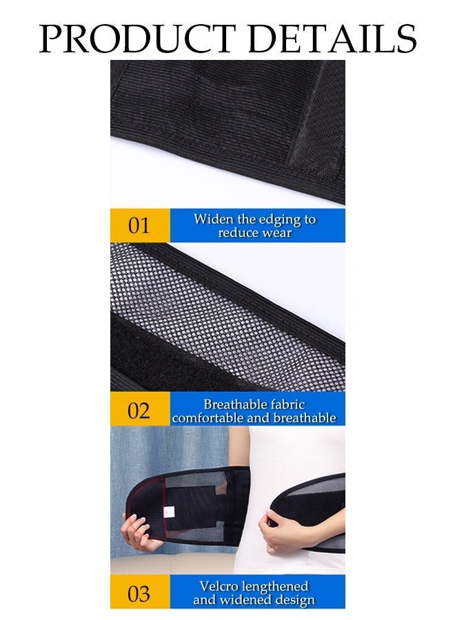 DUNISO Waist Support Belt,Anti-Skid Lumbar Support, Adjustable Back Support Belt,Waist Trimmer Belt,Breathable Mesh Panels,Durable and Sturdy, Comfortable and Breathable,for Lower Back Pain Relief and Muscle And Spinal Support,S - Image 3